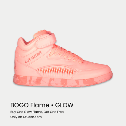LA Gear Women's Flame Hightop | Neon Peach Glow