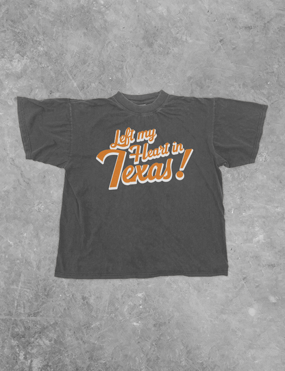 Underground Original Design: Left My Heart in Texas Boxy Cotton TShirt