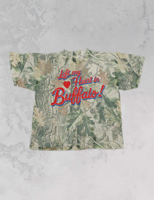 Underground Original Design: Left My Heart in Buffalo CAMO Boxy Cotton TShirt