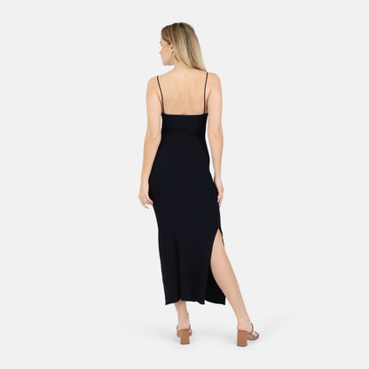 Heidi Cutout Detail Ribbed Maxi Dress