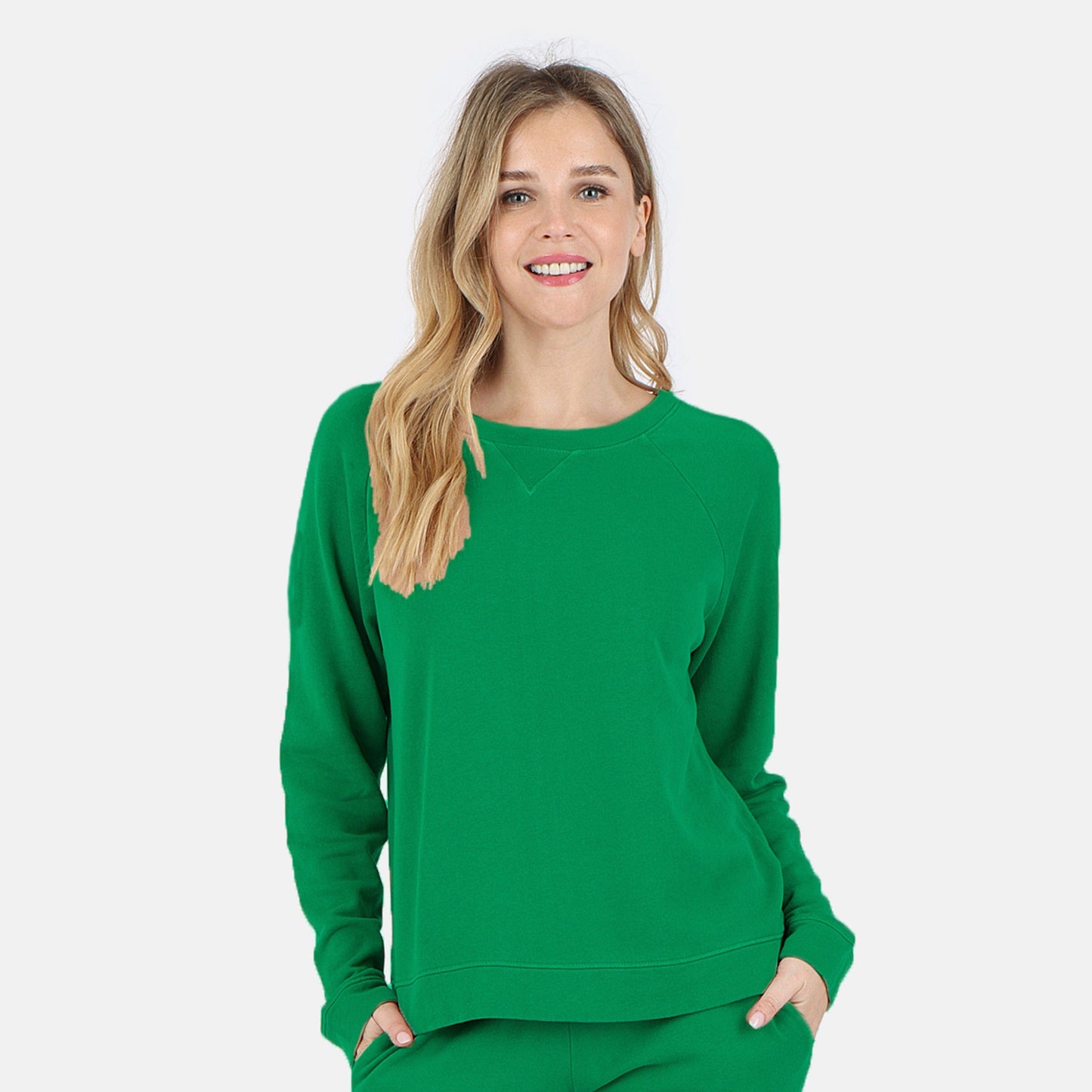 Melody Everyday Organic Cotton Pullover Sweatshirt - Tennis