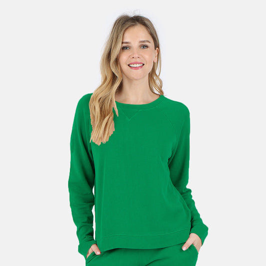 Melody Everyday Organic Cotton Pullover Sweatshirt - Tennis