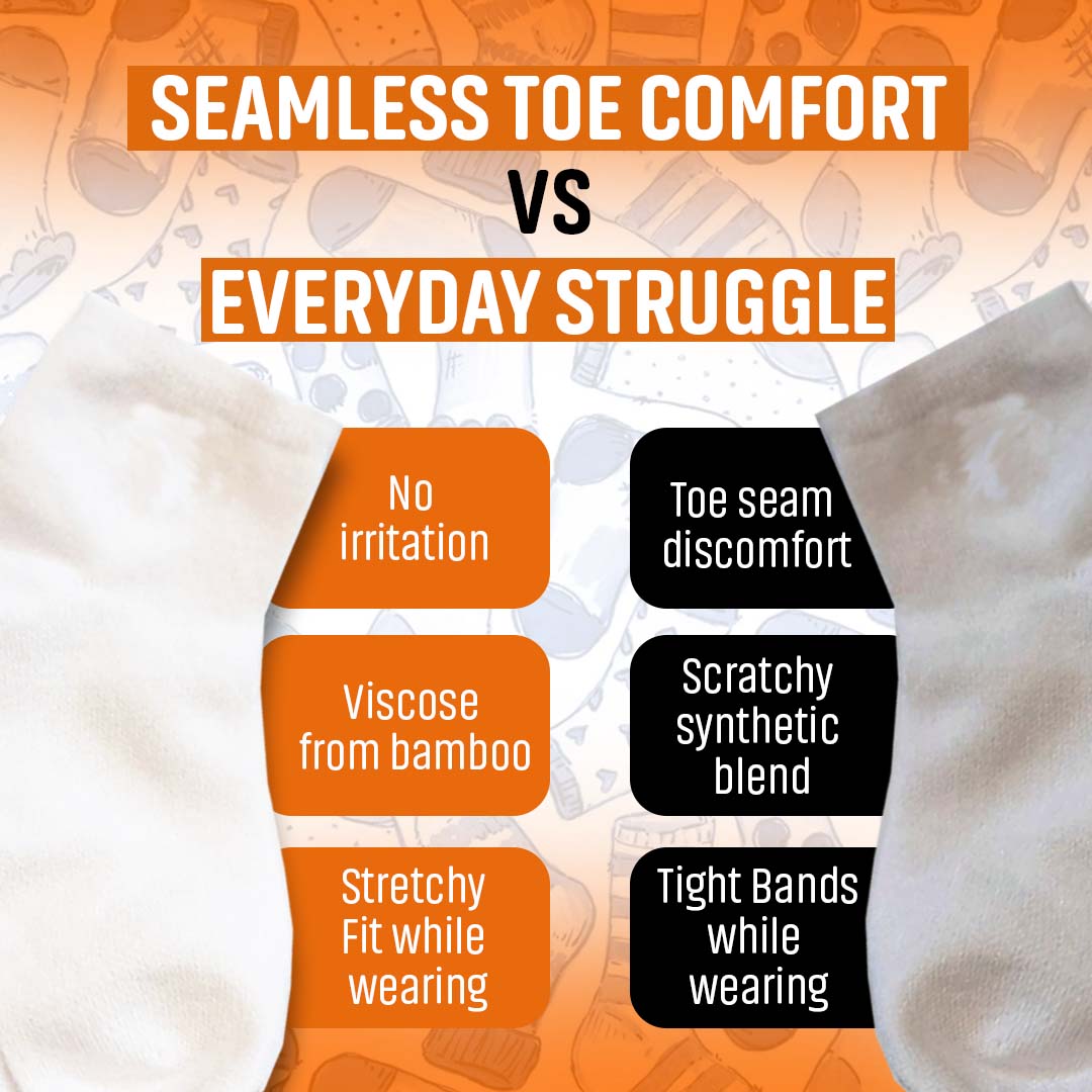 SmoothToe™ Ankle Socks – 5 Pack (Multi Color)