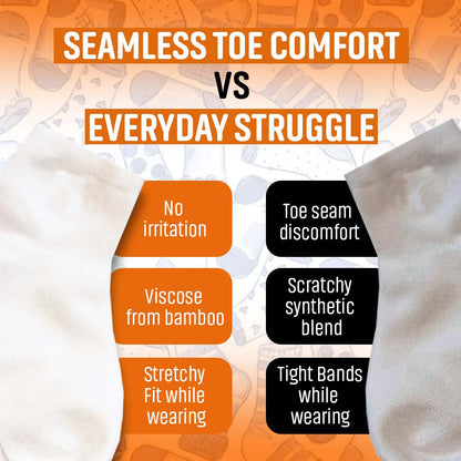 SmoothToe™ Ankle Socks – 5 Pack (Multi Color)