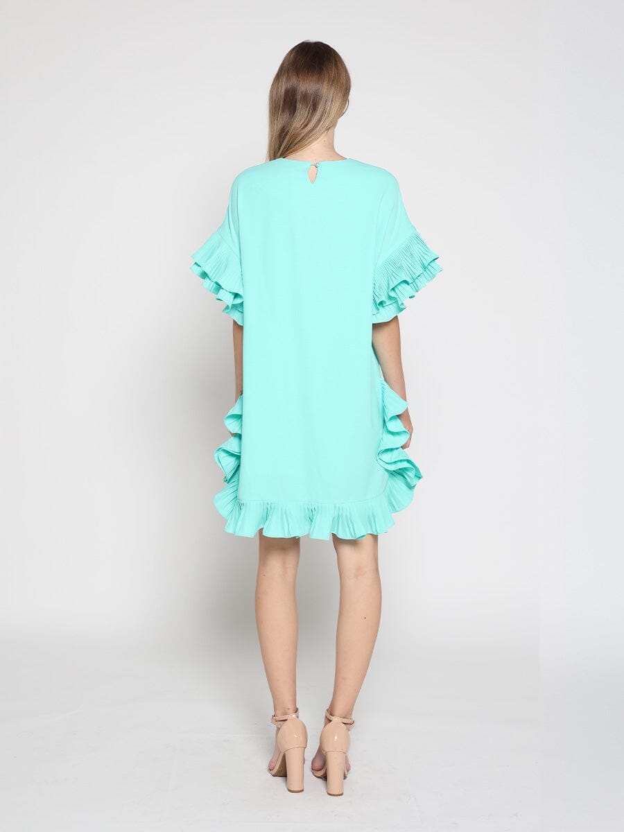 Loose Fitted Ruffle Sleeve Dress