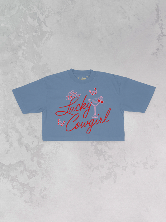 Underground Original Design: Lucky Cowgirl, Western Cropped TShirt