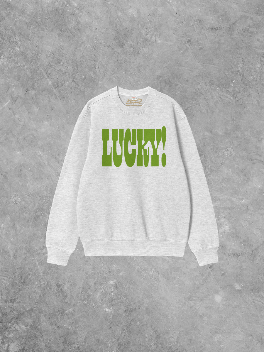 Underground Original Design: LUCKY! PUFF Boxy Cotton Sweatshirt