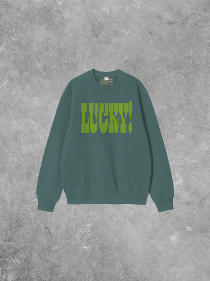 Underground Original Design: LUCKY! PUFF Boxy Cotton Sweatshirt
