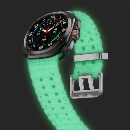 Ocean Silicone Samsung Galaxy 7 Ultra Watch Band Silver Buckle 47MM