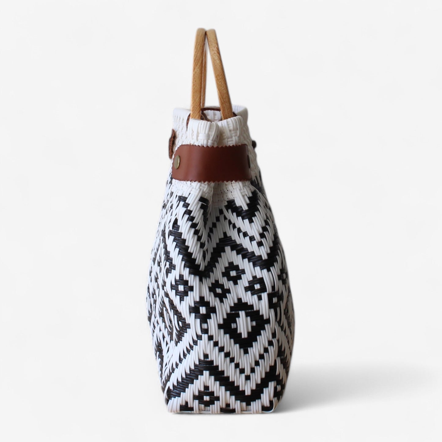 Black & White Geometric Handmade Tote Bag