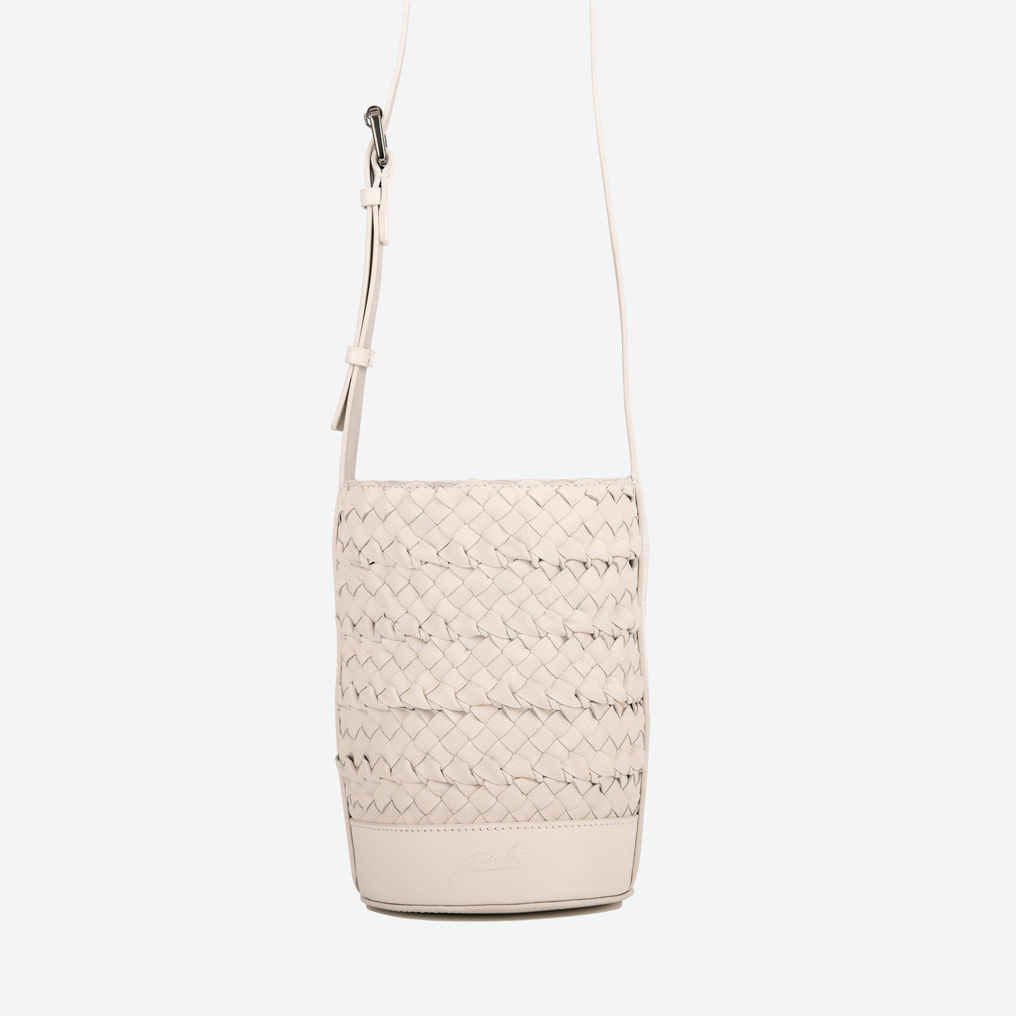 Emery Woven Leather Crossbody Bag - Stone