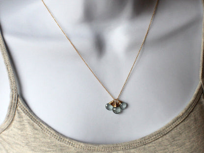 Garnet Trio Necklace