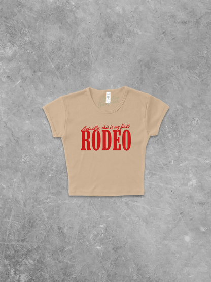 Underground Original Design: This is my First Rodeo, Western Micro-Ribbed Baby Tee