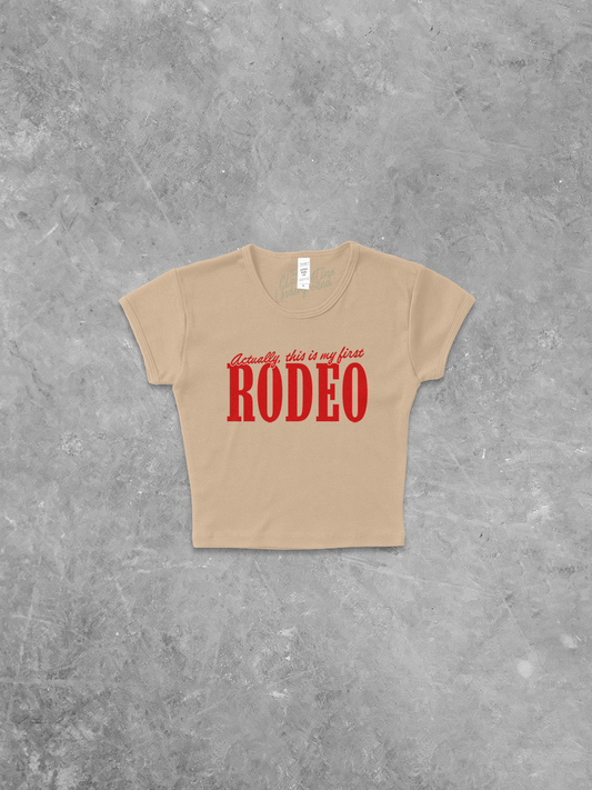 Underground Original Design: This is my First Rodeo, Western Micro-Ribbed Baby Tee