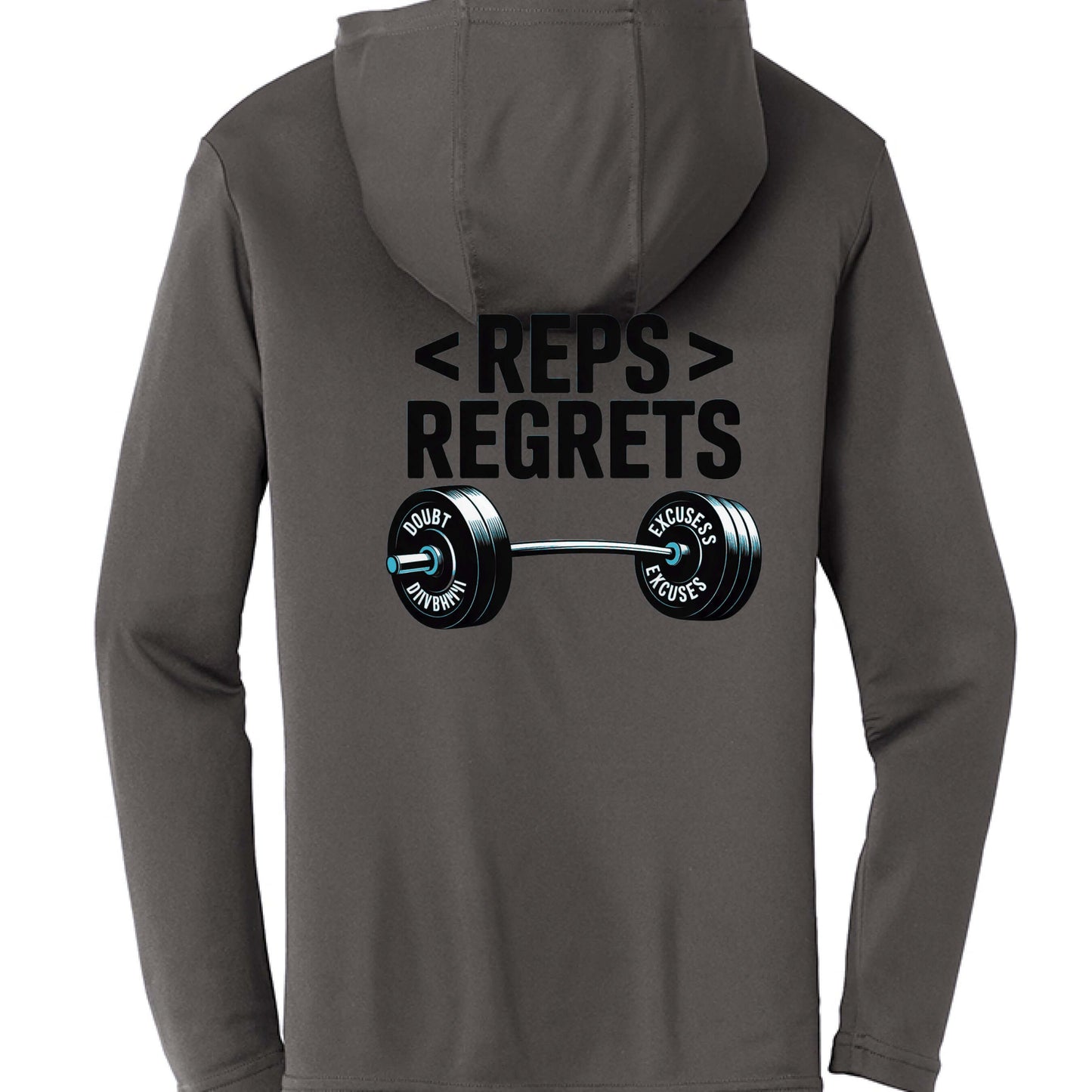 Reps over Regrets Hooded Long Sleeve Tee