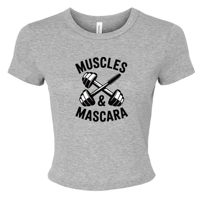 Muscles & Mascara Ladies Ribbed Baby Tee