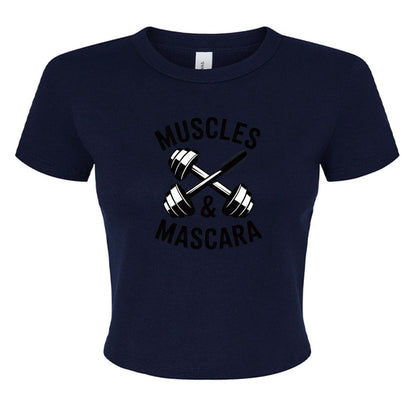 Muscles & Mascara Ladies Ribbed Baby Tee