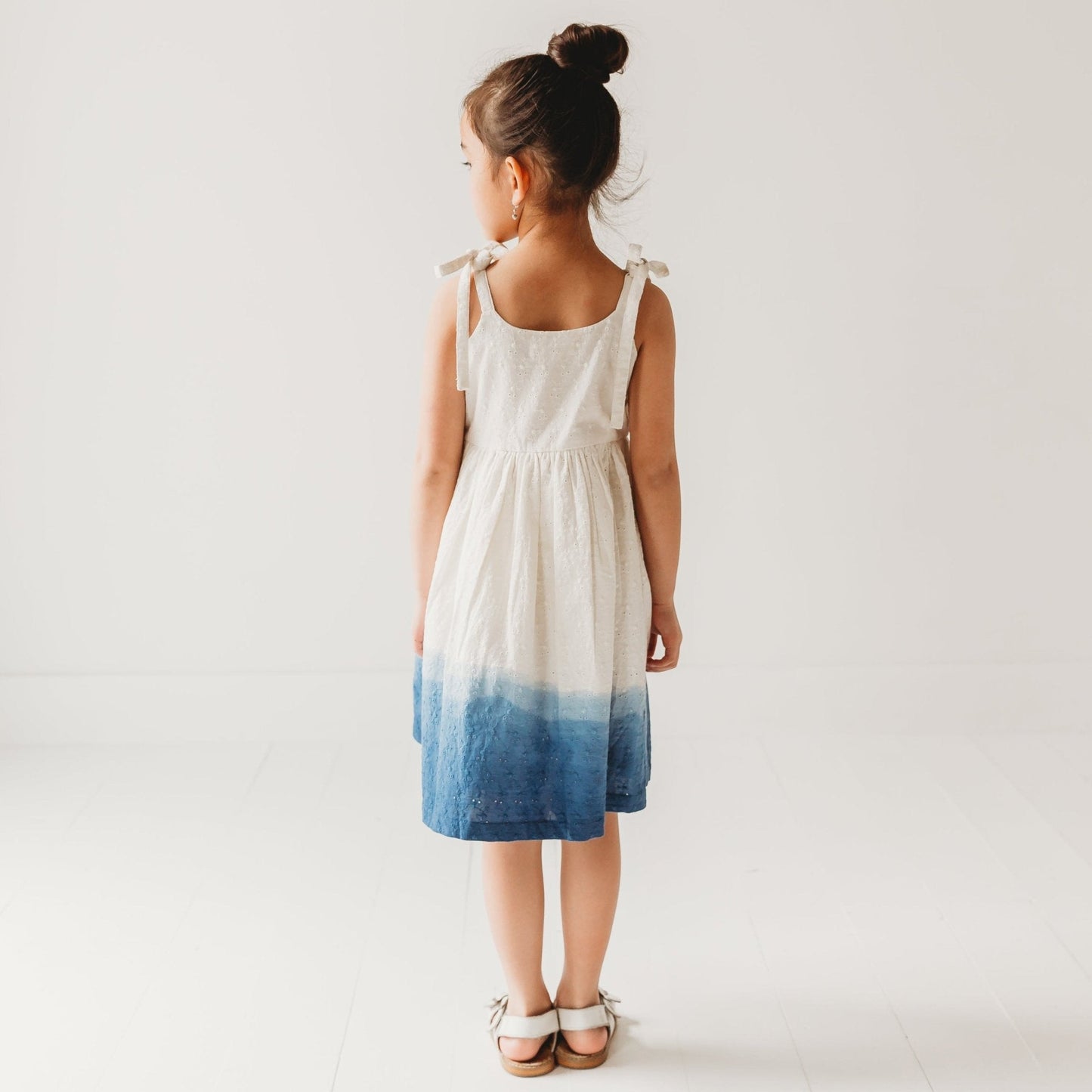 Ocean Ombre Nautical Schiffli | Hand-Dyed 100% Cotton Dress