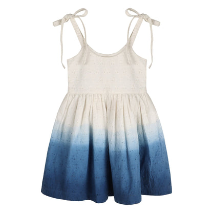 Ocean Ombre Nautical Schiffli | Hand-Dyed 100% Cotton Dress