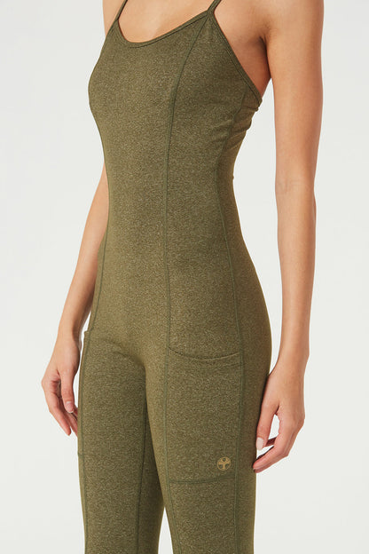 Sculpted Scoop-Neck Romper Made in USA