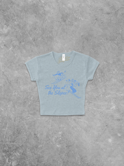 Underground Original Design: See You on the Slopes Micro-Ribbed Baby Tee