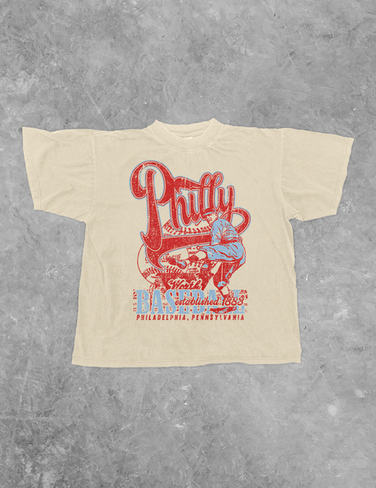 Underground Original Design: Philadelphia Baseball, 90's Boxy Cotton TShirt