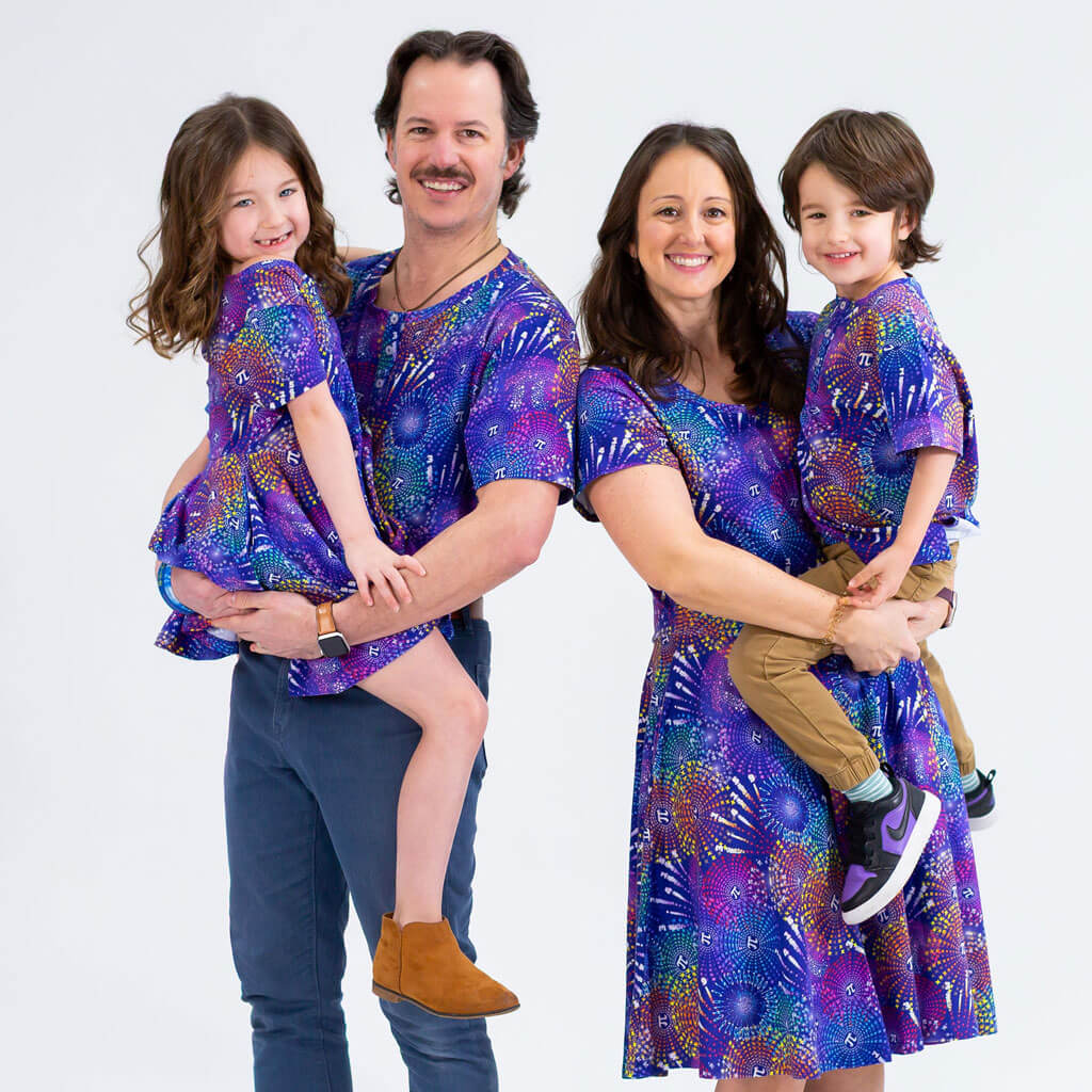 Adult "Pi-rotechnics" Pi Fireworks Super Twirler Dress with Pockets