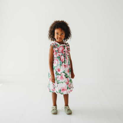 Pink Peony Ruffled Olivia Dress | Statement Floral Print