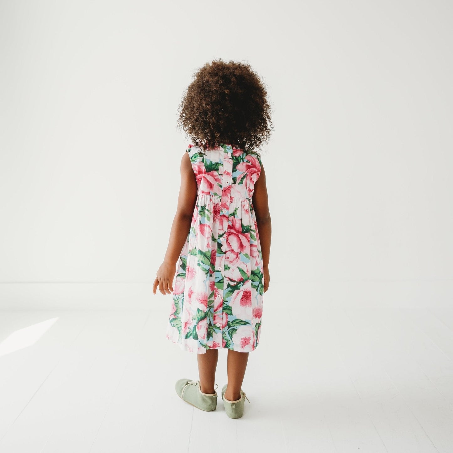 Pink Peony Ruffled Olivia Dress | Statement Floral Print