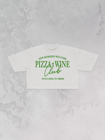 Underground Original Design: Pizza and Wine Club Crop Tee