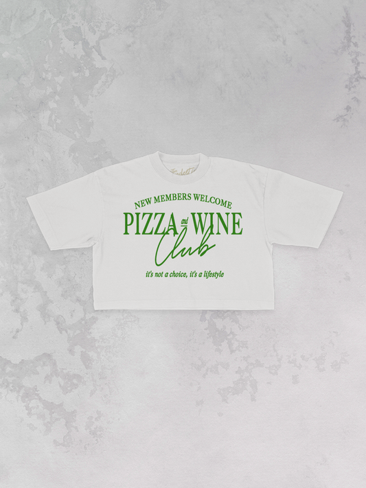 Underground Original Design: Pizza and Wine Club Crop Tee