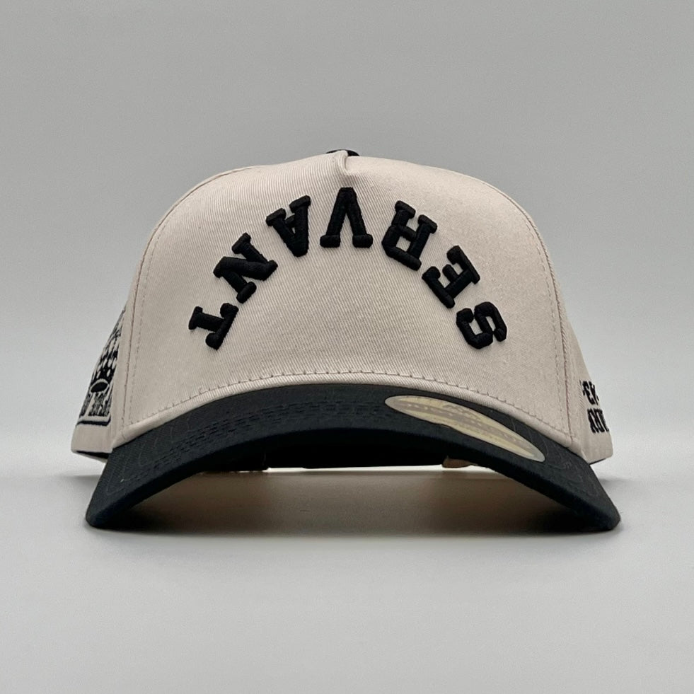 [PRE-ORDER - SHIPS APRIL 10TH] ‘SERVANT’ Premium SnapBack - Cream/Black