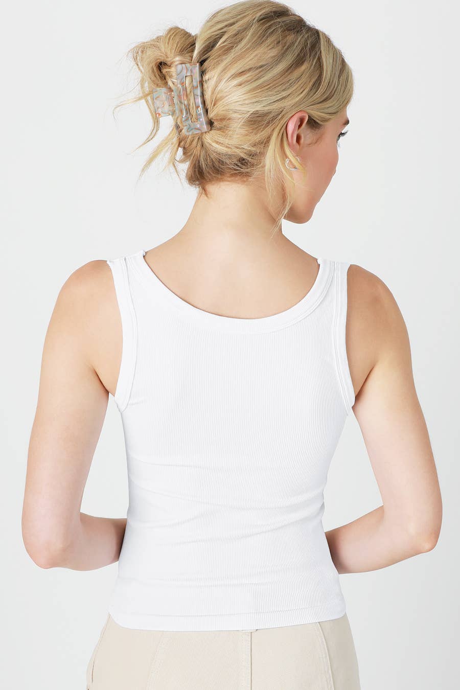 NikiBiki Reversible Ribbed Western Basics Tank Top — Scoop or Crew Neck (Made in USA Best-Seller)