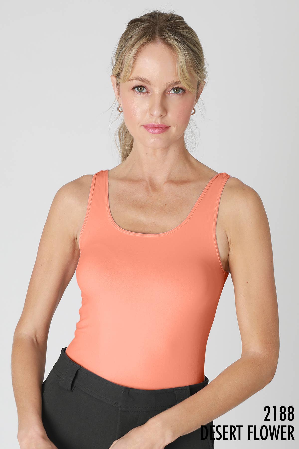 NikiBiki Reversible Seamless Western Basics Tank Top — V-Neck or Scoop Neck (4 Colors, Made in USA)