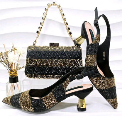 Italian Design Shoes With Matching Set- ED107