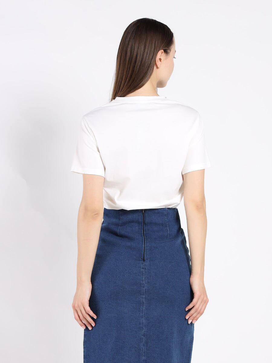 Round Neck Lace & Pocket T-Shirt