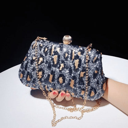 Sequin Clutch Square Evening Bag