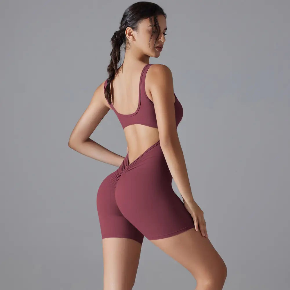 Sexy V-Shaped Back Romper
