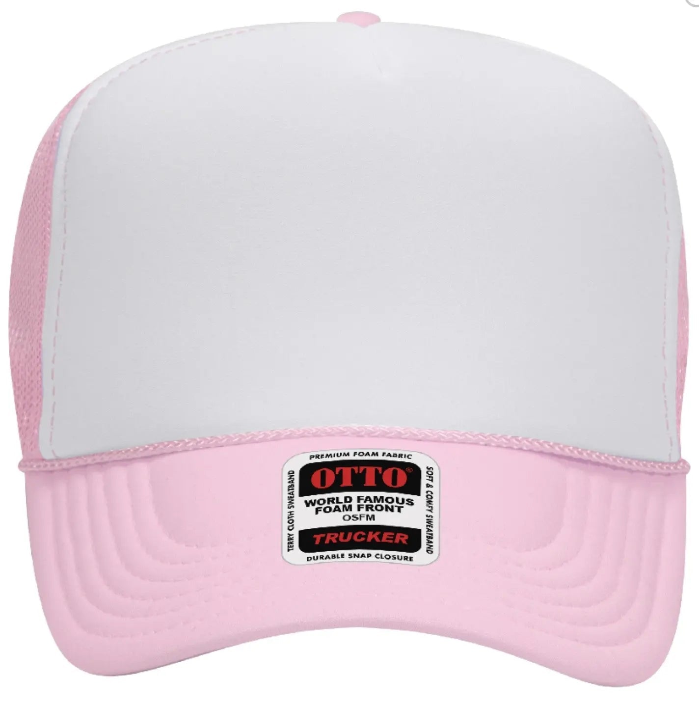 Milfin' Ain't Easy Pink Design Adult Otto Foam Trucker Hat
