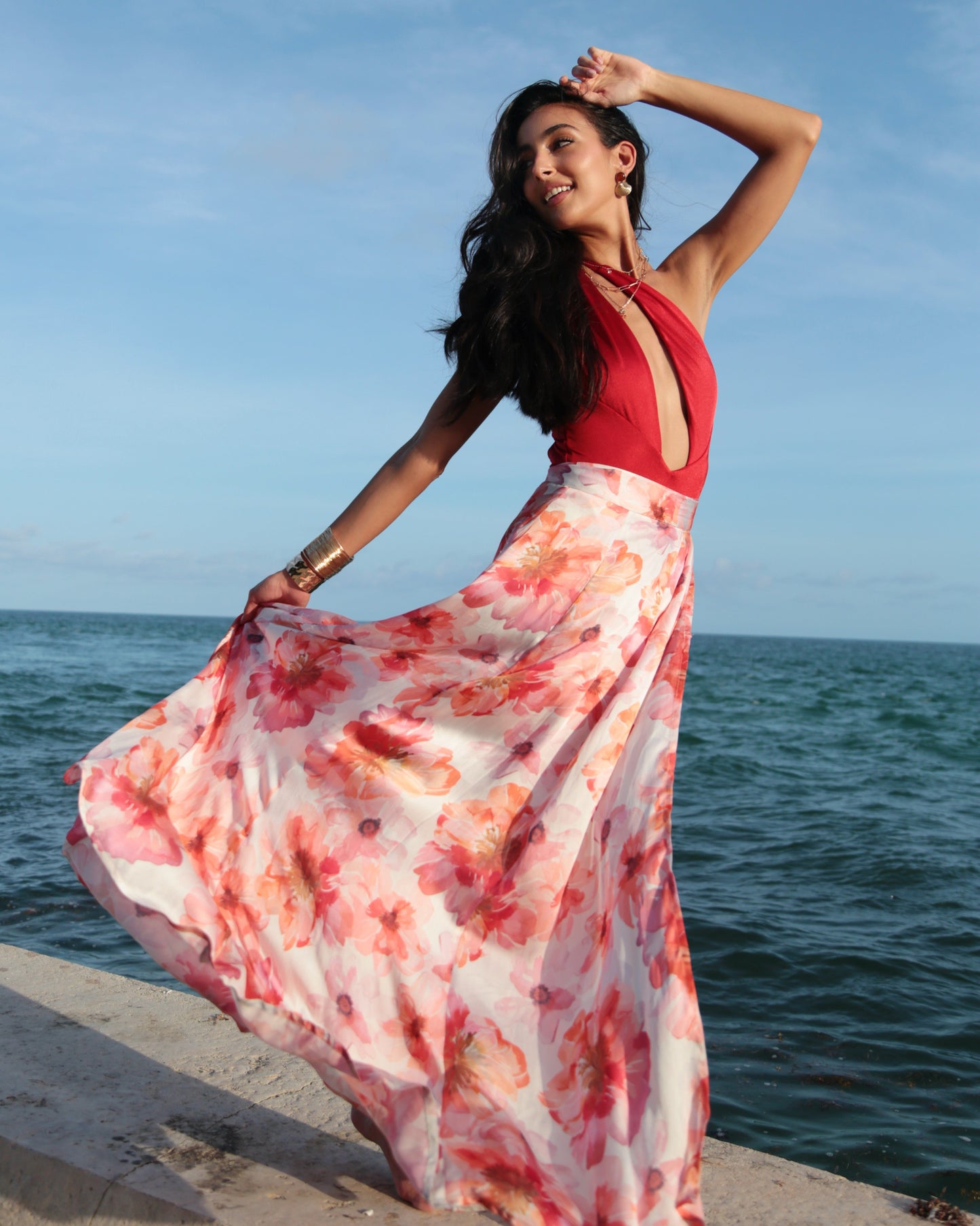Show Skirt - Sunset Bloom