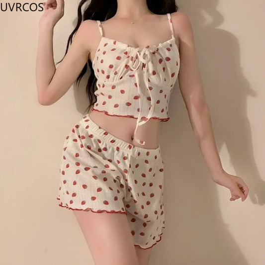 Sweet Lolita Strawberry Pajamas Set
