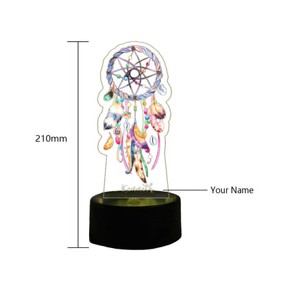 Personalized Dreamcatcher Light With Custom Engraved Name
