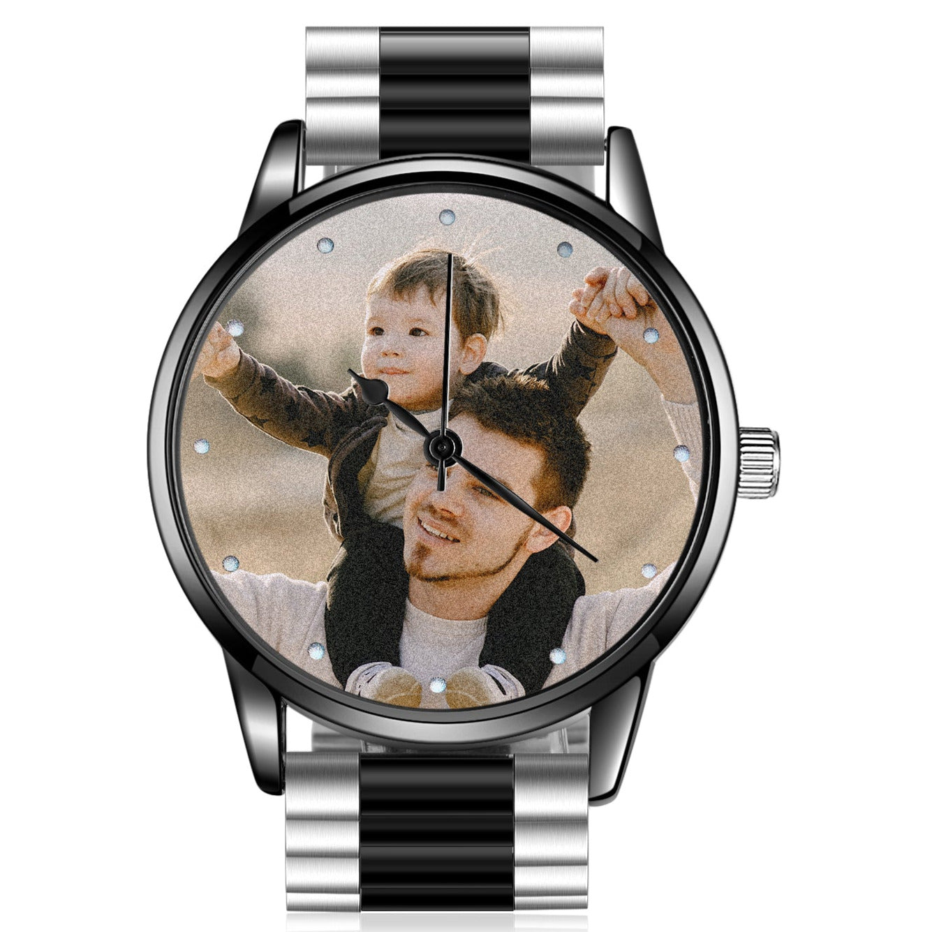 Personalized Men's Custom Photo Watch With Engraving Father's Day Boyfriend
