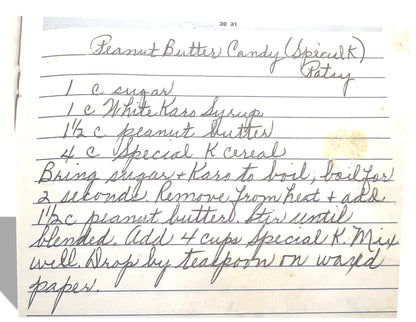 Engraved Handwritten Recipe Metal Card - Personalized Grandma's Recipe Card