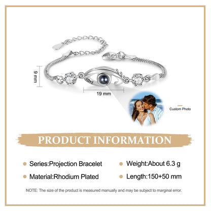 Custom Seeing Eye Photo Projection Bracelet - Color or Black and White