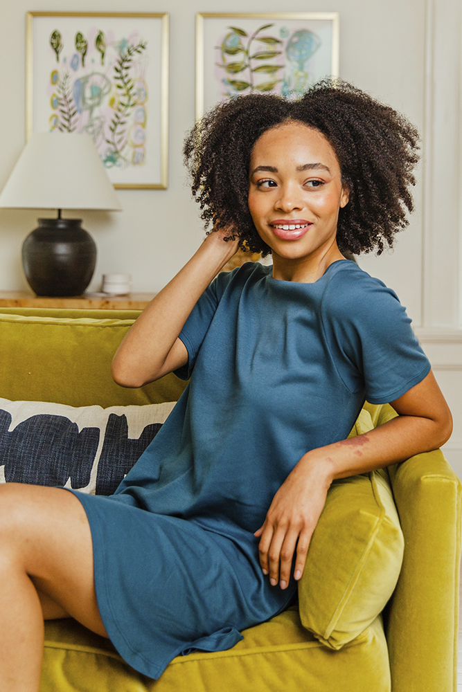 WOMEN'S PIMA COTTON T-SHIRT DRESS