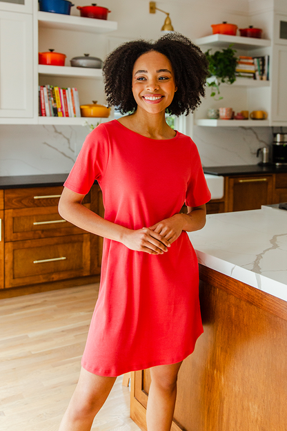 WOMEN'S PIMA COTTON T-SHIRT DRESS