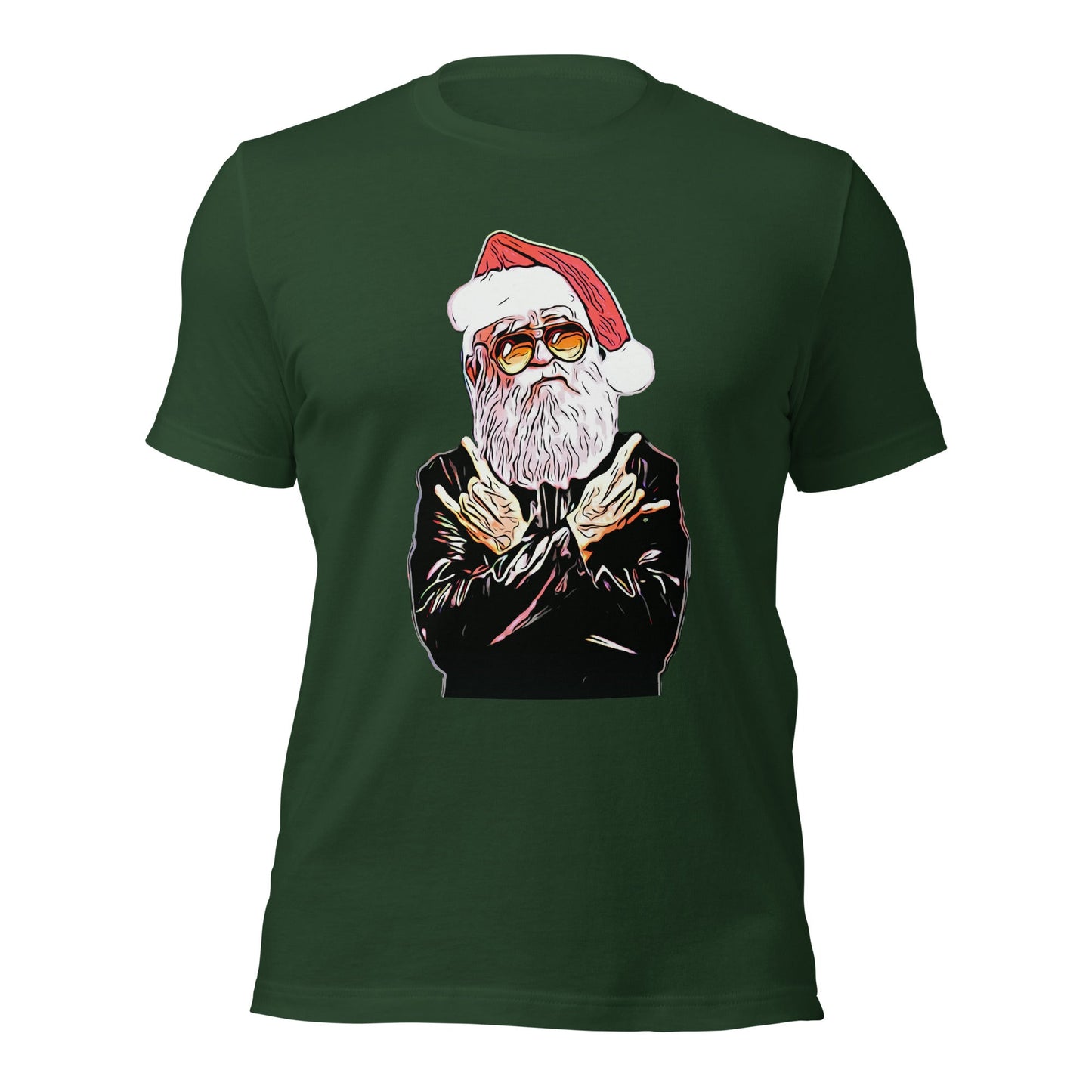 Rock N’ Roll Santa Unisex Short-Sleeve Christmas T-Shirt