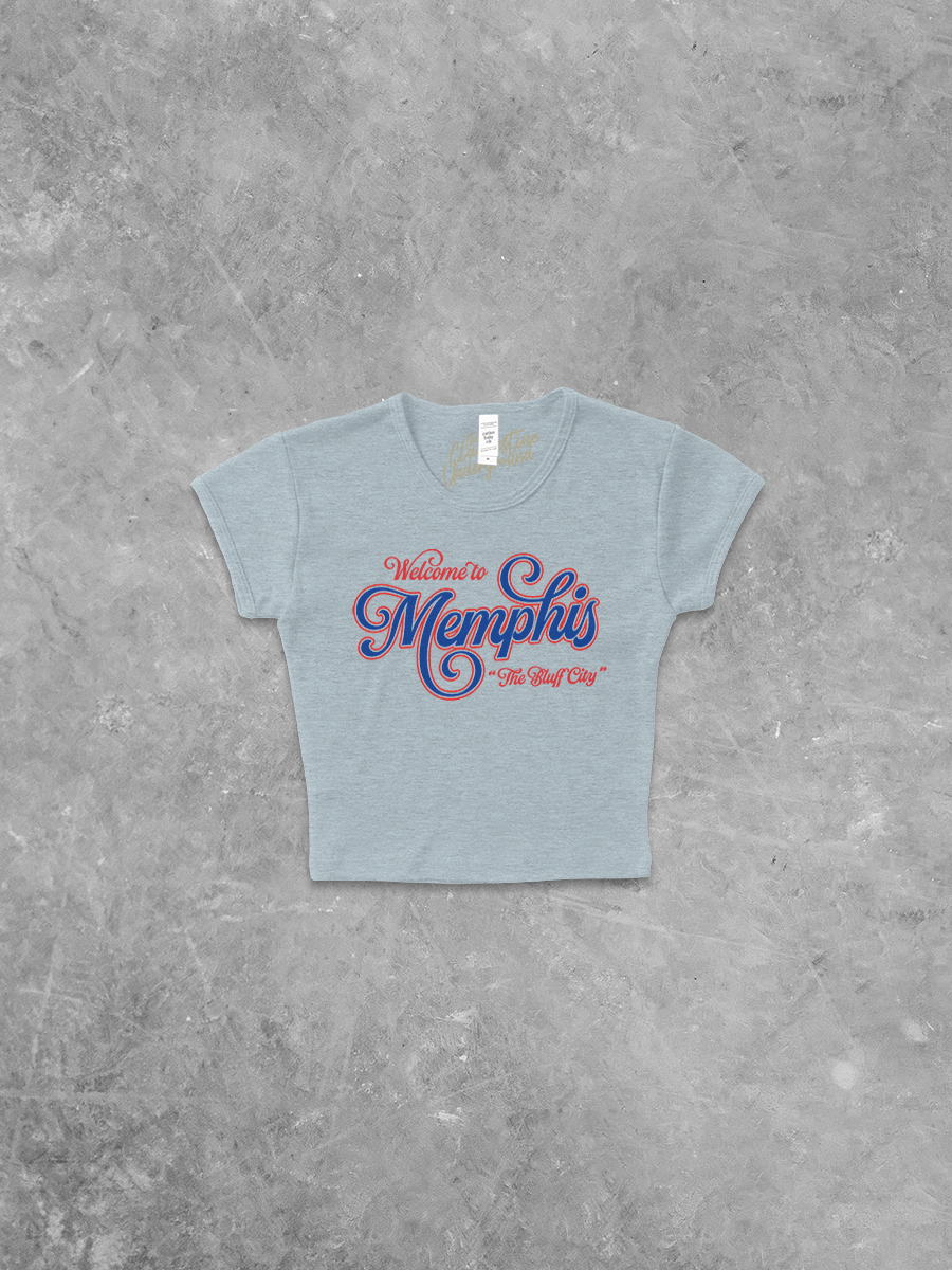 Underground Original Design: Welcome to Memphis, Tennessee Micro-Ribbed Baby Tee