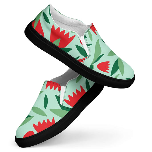 Nowhere2be Flower Women’s slip-on canvas shoes
